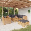 vidaXL Garden Lounge Set Dark grey Solid teak wood and fabric Medium - 2 of 4