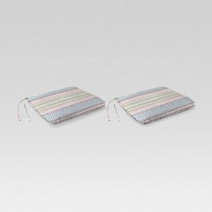 2pk 18" x 15" Monoblock Outdoor Seat Cushions - Jordan Manufacturing - 1 of 3