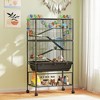 5 Tier Hamster Cage, Rolling Rat Cage with Deep Tray, Storage Shelf, Big Exercise Wheel, Hut - 2 of 4