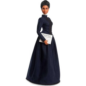 Barbie Inspiring Women Doll, Ida B. Wells Collectible with Blue Dress & Newspaper - 1 of 4