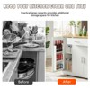 Vynxaria 53" Kitchen Storage Island - Tilt-Out Trash Cabinet (Fits 13-Gallon Can), Drawers, Barn Door Spice Rack,White - 4 of 4