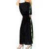 LA LEELA Women's House Daily Routine Evening Wear Vacation Casual Dailywear Holiday Loungewear Oversize Caftan Long Boho Sleepwear 2X-3X Black, Solid - 2 of 3