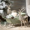 9"H and 10.25"H Sullivans Green Sleigh - Set of 2  Christmas Decor  Green - 3 of 4