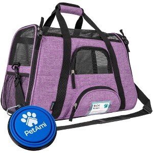 PetAmi Airline Approved Pet Carrier for Cat Dog, Soft Sided Travel Supplies Accessories, Ventilated Carrying Bag Kitten Puppy - 1 of 4