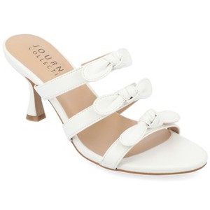 Journee Collection Womens Kristina Kitten Heel Slip On Open Toe Pumps - 1 of 4