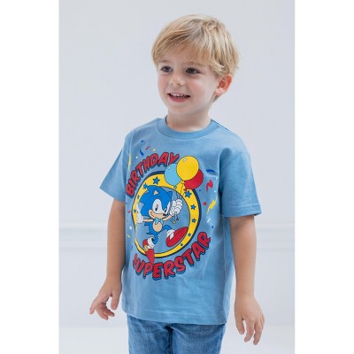 Sonic the Hedgehog Birthday Little Boys T-Shirt Blue 6 — фото 2