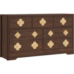 Nasitip Fluted 7 Drawer Dresser for Bedroom, 47.4''Wooden Fluted Dresser Chest with Clothes Storage Cabinet, for Home - 1 of 1