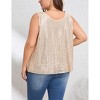 Clearlove Womens Sequin Tops Sleeveless Sparkle Shimmer Shirts Glitter Tank Tops Summer Camisole Vest - 2 of 2