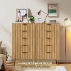 Acekool 5 Drawer Dresser, 48" Tall Modern Fluted Chest with Deep Wide Storage for Bedroom, Living Room, Hallway, Kids Room - 4 of 4