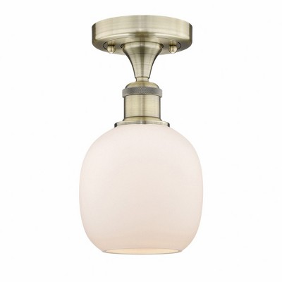 Belfast - 1 Light Flush Mount In Industrial Style-9.75 Inches Tall and 6 Inches Wide