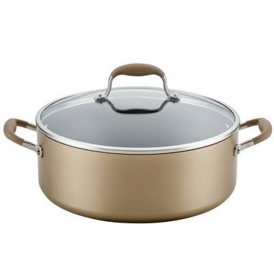 Anolon Advanced Home 5qt Covered Saute With Helper Handles Bronze : Target