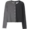 Memoi Women's Color Block Modal Button-Down Shirt and Capri Set - 4 of 4