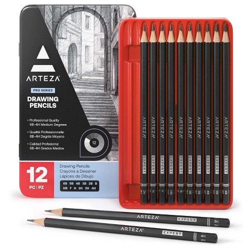 Artists Pencil Sketching / Drawing Set - 12 Pieces By Zieler