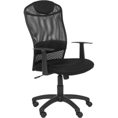Shane Black Mesh Swivel Desk Chair with Metal Base