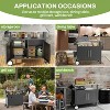 ORRD Outdoor Grill Cart with Wheels & Storage | BBQ Island Table with Spice Rack | Patio Furniture Rolling Cart - 3 of 4