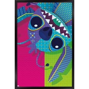 Trends International Disney Lilo and Stitch - Stitch Patchwork Framed Wall Poster Prints - 1 of 4