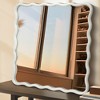 Beautyolove 36 in. W x 36 in. H Square White Wood Framed Wavy Wall Mirror - 4 of 4