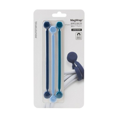 3pk MagWrap Magnetic Cable Ties Large - BlueLounge