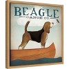 Amanti Art Beagle Canoe Co by Ryan Fowler Canvas Wall Art Print Framed 16-in. x 16-in. - 3 of 4