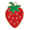 John Bead Sweet & Petite Charms 27x20mm Strawberry, 5pcs - 2 of 4