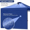 Anybear 10x10FT Navy Blue Pop Up Canopy Tent with 2 Sidewalls - 3 of 4