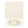 Linum Home Textiles 100% Turkish Cotton MONICA Gold Thread 3PC Embellished Towel Set - 2 of 4