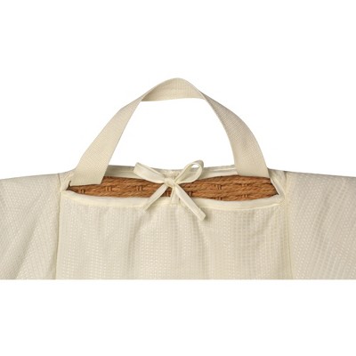 Elegant Natural Ecru Woven Moses Basket with Comfort Liner and Foam Pad
