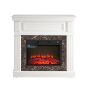 Chery Life Electric Fireplace with Mantel,Fireplace Mantel Surround with 23" Fireplace Insert, Adjustable Flame, Remote Control, 41.34"W*14"D*40"H - 1 of 4