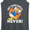 Women's - Disney - Donald Me Sarcastic Never Graphic Racerback Tank - 2 of 4