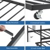 Twin Size Sofa Bed Frame with Trundle, Metal Slats, and Headboard, Heavy Duty Support for Living Room, Bedroom, Guest Room, White - 4 of 4