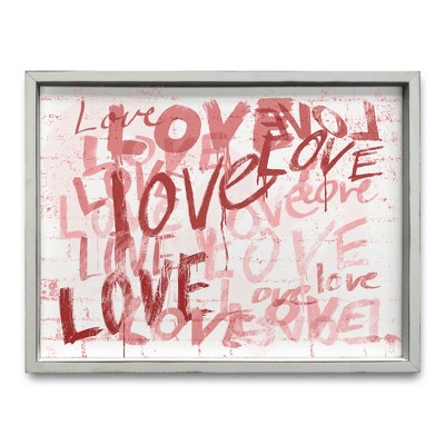 Creative Products Love Typography 24 x 18 White Framed Print