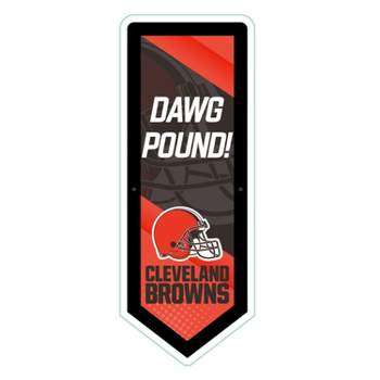 Evergreen Ultra-Thin Glazelight LED Wall Decor, Pennant, Cleveland Browns- 9 x 23 Inches Made In USA