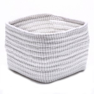 Colonial Mills Ticking Shelf Storage Square - Gray 11"x11"x8"  70% Polyester/30% Cotton Square - 1 of 1