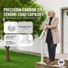 VEVOR Handrails for Outdoor Steps, 1-2 Step Stair Hand Rail Kit, Transitional Carbon Steel Railings with Installation Kit, Stair Rails, White - 3 of 4