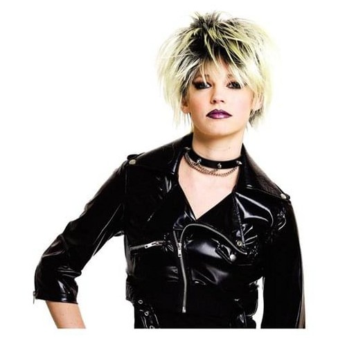 Punk Girl Blonde black Adult Costume Wig Target