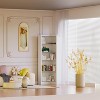 Maliang 5 tier open bookshelf, White Corner bookshelf, sturdy and durable, for bedroom, living room, study - 4 of 4