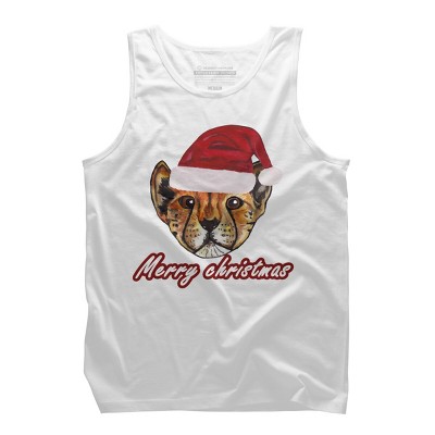 Men's Design By Humans Christmas cheetah By susserain Tank Top