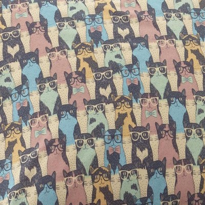 Twin XL Kool Kats Print Cotton Polyester Flannel Sheet Set