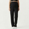 Anna-Kaci Women’s Maternity Wide Leg Pants with Adjustable Ruched Waist Stretch Knit Fabric and Relaxed Full-Length Fit for Comfort - 3 of 4