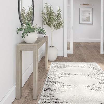 Seashell Pine Wood Console Table with Storage, 46.25"