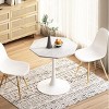 31.50"Modern Octagonal Coffee Table with MDF Table Top or Marble Table Top,Metal Base, for Dining Room - 2 of 4