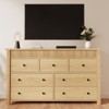 Garvee Fluted 7 Drawer Dresser, 7 Chest of Drawers with Fluted Design, 54" Wide Wooden Dresser Organizer for Bedroom Living Room Nursery - 3 of 4