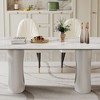NicBex Dining Table Sintered Stone Composite Tempered Glass Table with Carbon Steel Base for Dining Room - 4 of 4