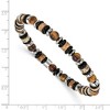 Chisel Stainless Steel 6.50mm Tiger's Eye, Picture Jasper and Black Onyx Beaded 7.5" Stretch Bracelet - 3 of 4