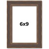 PosterPalooza | Photo Size Elegant Brown Picture Frame - UV Acrylic, Foam Board Backing, Hanging Hardware - 2 of 4