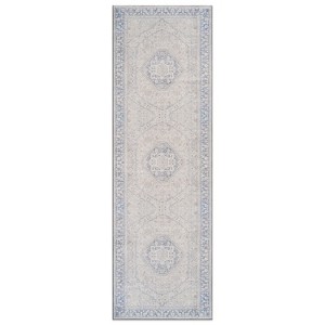 World Rug Gallery Valora Red Vintage Medallion Washable Low-Pile Indoor Area Rug with Non-Slip Backing - 1 of 4