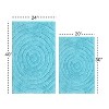 Knightsbridge Stylish And Comfortable Traditional Echo Design 2 PC Cotton Bath Rug Set 20"x30" & 24"x40" Stone - 2 of 4