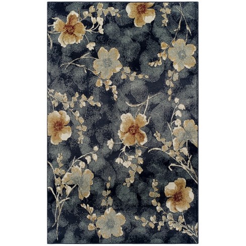 Modern Floral Indoor Area Rug or Runner - Blue Nile Mills - image 1 of 3