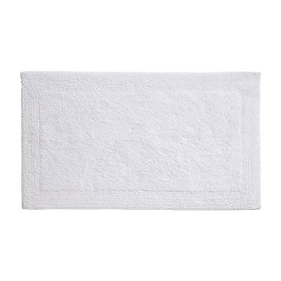 Grund Puro Series 24 x 40 Inch 100 Percent Organic Cotton Reversible Rectangular Ultra Plush High Pile Absorbent Luxury Bath Mat, White