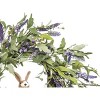 Gallerie II 24" Lavender Floral Flowers & Easter Bunny Rabbit Decorative Spring Wreath - 3 of 4